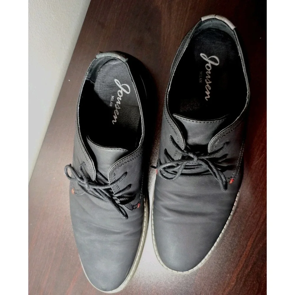 Jousen‎ Milano Men's US 11.5 Black Lace Up Dress Shoes Business Casual Office